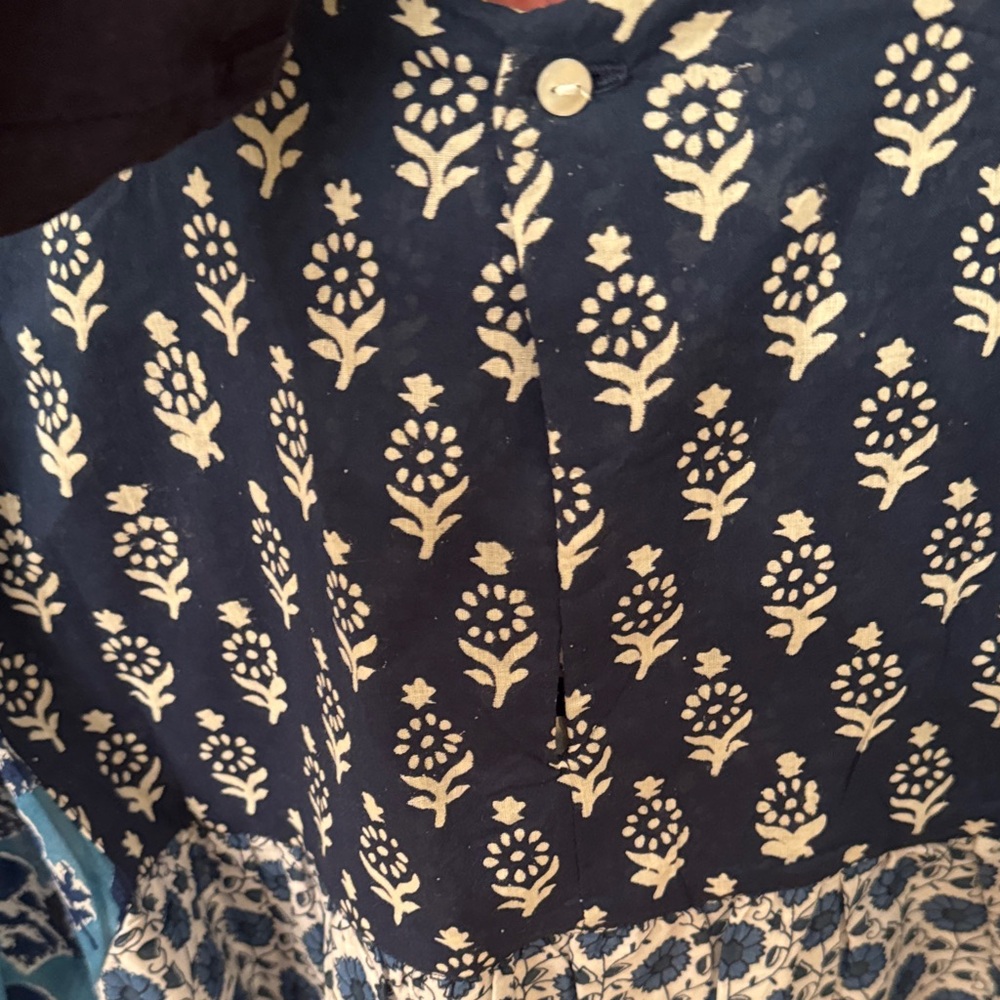 Emerson Fry Floral Blue Women's Top - Picture 3 of 4